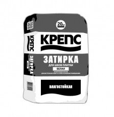 Крепс, затирка белая цементная 20 кг