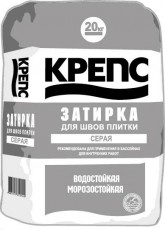 Крепс, затирка серая цементная 20 кг