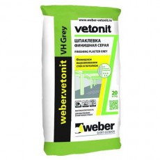 Vetonit weber.vetonit VH Grey, шпатлевка цементная 20 кг