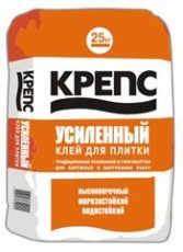 Крепс Усиленный, клей для плитки и керамогранита 25 кг
