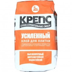Крепс Усиленный, клей для плитки и керамогранита 5 кг