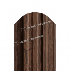 Штакетник металлический МП TRAPEZE-O 16,5х118 (ECOSTEEL_МАД-01-МореныйДуб-0.5)