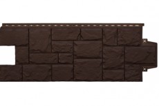 Цокольный сайдинг Grand Line Крупный камень Коричневая