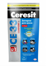 Ceresit СЕ 33, затирка Comfort серая 5 кг