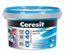 Ceresit СЕ 40, затирка Comfort серебристо-серый 2 кг