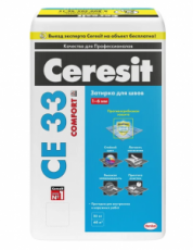 Ceresit СЕ 33, затирка Comfort серая 25 кг