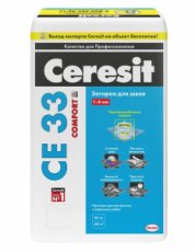 Ceresit СЕ 33, затирка Comfort серая 25 кг
